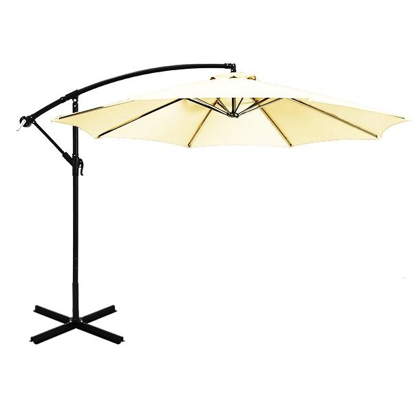 Umbrela de soare suspendata, diametru 2,7 m, crem