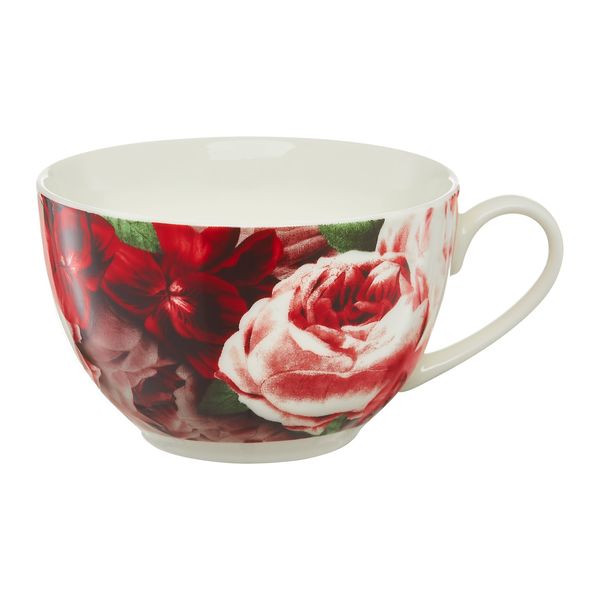Set servire ceai sau cafea, 12 piese, 6 persoane, portelan, AMBITION Peony