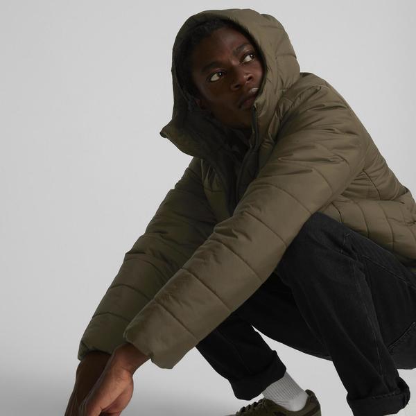 Geaca barbati Puma Ess Hooded Padded Jacket Verde S