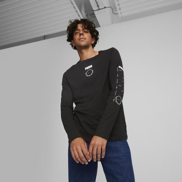 Bluza barbati Puma RadCal Longsleeve Graphic Tee Negru S