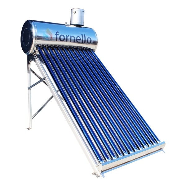 rush Prestige surge Panou solar nepresurizat Fornello pentru producere apa calda, cu rezervor  inox 100 litri, 12 tuburi vidate