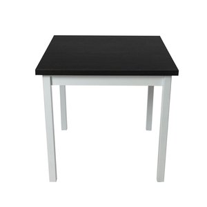Masa living Max9 BW,  alb/wenge, fixa 80x80x78 cm, lemn masiv de fag/pal