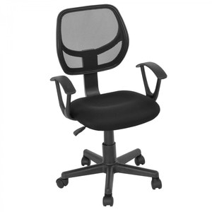 Scaun birou operational DacEnergy, rotativ, cu mecanism secretary si rotile, reglabil pe inaltime, 50x40x98.5 cm, negru