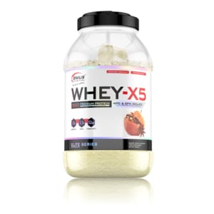 Proteina din zer Genius Nutrition Whey X5, Pudra proteica cu aroma de Mar copt, 2000 g