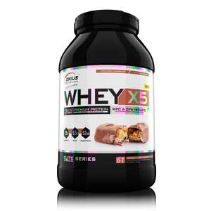 Proteina din zer Genius Nutrition Whey-X5, Proteine pentru cresterea si mentinerea masei musculare cu aroma de Chocolate-Hazelnut, 2000g
