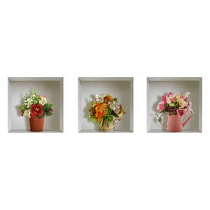 Sticker cu efect 3D - Vaze Vesele, 105 x 35 cm, multicolor