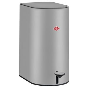 Cos de gunoi cu pedala WESCO Germany, Step Boy, 171311-79, capacitate 9 litri, 1 compartiment detasabil, capac soft-close, otel inoxidabil si metal, design minimalist, usor de curatat, gri mat