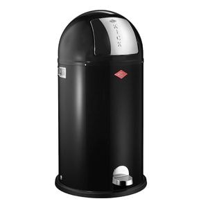 Cos de gunoi cu pedala WESCO Germany, Kickboy, 177731-73, capacitate 40 litri, 1 compartiment detasabil, detalii cromate, usor de curatat, otel inoxidabil si metal, negru