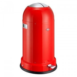 Cos de gunoi cu pedala WESCO Germany, Kickmaster CL Soft, 183631-02, capacitate 33 litri, 1 compartiment detasabil, design retro, usor de curatat, otel inoxidabil si metal, rosu