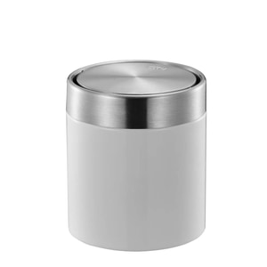 Cos de gunoi pentru masa Eko, Fandy, 920481, 1.5 l, capac cu inchidere automata, silentios, ergonomic, usor de golit, alb