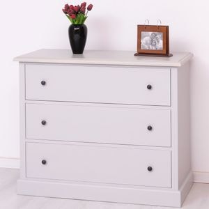 Comoda living SZEL MOB, lemn masiv, 110 x 50 x 90 cm, gri