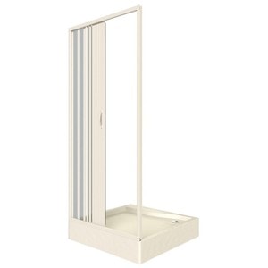 Paravan de dus Italbox Venere Lux, usa armonica, PVC, 110x185 cm, Alb