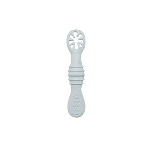 Lingurita din silicon fara BPA pentru diversificare si intarcare bebelusi din prima etapa pentru autodiverisificare, culoare gri, bebeLOGIC 