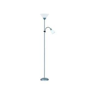 Lampadar 2 Becuri, 1xE27 si 1xE14, 60 W, Argintiu, Basic, 177cm