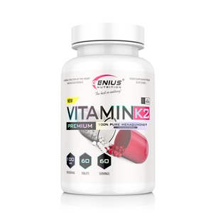 Supliment alimentar Vitamin K2, Genius Nutrition, 60 tablete pentru o inima sanatoasa