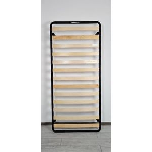 Somiera pat Eco 80x200 cm, 13 lamele lemn, cadru metal, cu picioare 25 cm