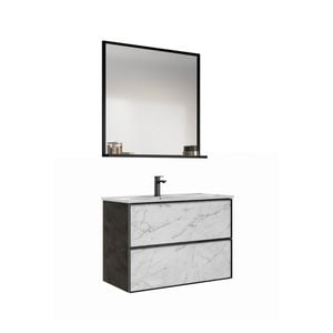 Set mobilier baie Orka Lucca, 80 cm, 3 piese, irony
