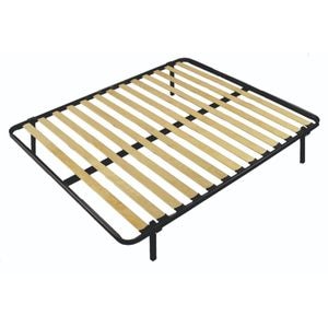 Somiera pat Eco 120x200 cm, 13 lamele lemn, cadru metal, cu picioare 25 cm