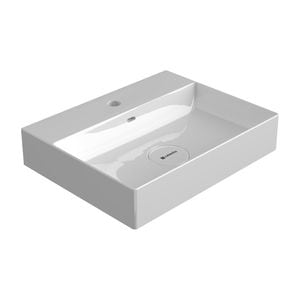 Lavoar Celesta Soho 55, 55 x 45 x 11 cm, montaj pe blat, orificiu baterie, ceramica, alb