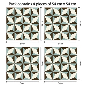 Sticker NORTH STAR PATTERN, 4 bucati, 54 x 54 cm, multicolor