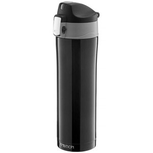 Cana termos cu buton de siguranta AMBITION Glossy, 420ml, negru