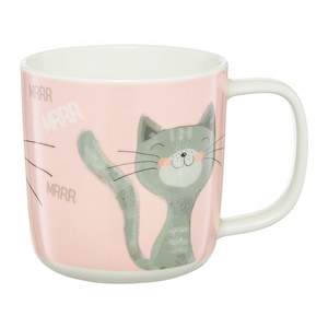 Cana portelan 370ml, model pisica, roz, AMBITION Pets