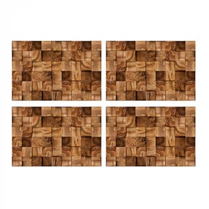 Sticker Square Timber Pattern, 90 x 60 cm, multicolor