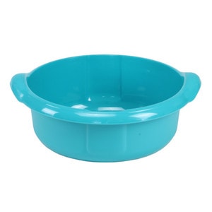 Bol plastic cu maner 28cm, turcoaz, DOMOTTI Sara