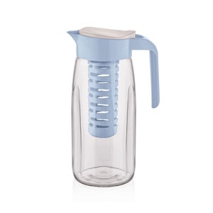 Carafa din sticla cu infuzor si capac albastru 1.45L, AMBITION Fiesta