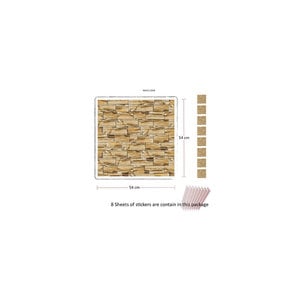 Sticker Rock Stone Pattern Wall, 54 x 54 cm, multicolor