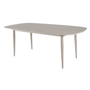 Masa bucatarie DacEnergy, realizata din MDF furniruit cu stejar, forma ovala, 6 persoane, 170 x 90 x 76 cm, gri