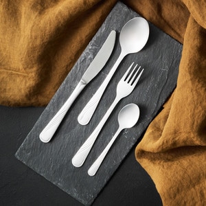Set tacamuri inox, 24 piese, 6 persoane, AMBITION Napoli