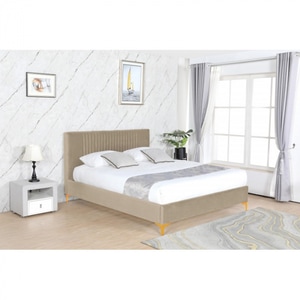 Pat Elegance 180x200 cm Tapitat Catifea Camel