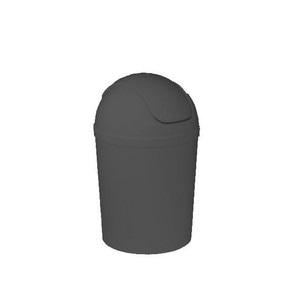 Cos de gunoi 5L, plastic, gri inchis, JOTTA Classic