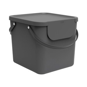 Cos colectare selectiva 40L, plastic, antracit, ROTHO Albula