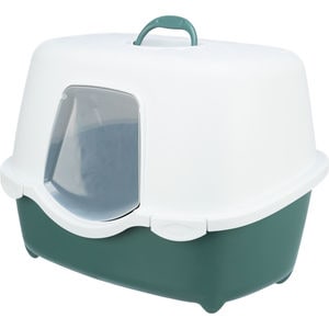 Litiera Pentru Pisici, Trixie Davio Acoperita, Cu Filtru Carbon, 56x39x39 cm, Verde/Alb, 40570