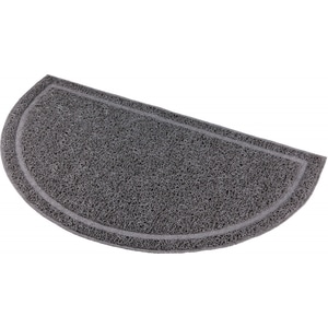 Covoras Pentru Litiera, Trixie Semi-Circular, PVC, Antracit, 59x35 cm, 40386