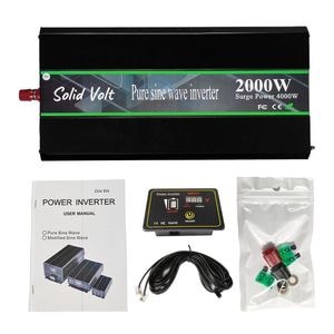 Invertor sinus pur Solid Volt, 2000W putere continua cu 4000W putere de varf, unda pura,12V, auto, panouri solare, rulote, autorulote, cabane, cu telecomanda