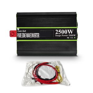 Invertor sinus pur Solid Volt, 2500W putere continua cu 5000W putere de varf, unda pura, 24V, auto, panouri solare, rulote, autorulote, cabane, cu telecomanda wireless