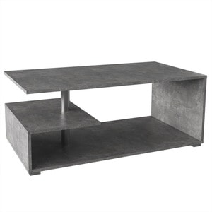 Masuta de cafea DacEnergy, realizata din PAL, design simplu si modern, forma dreptunghiulara, 110 x 60 x 45 cm, finisaj ciment