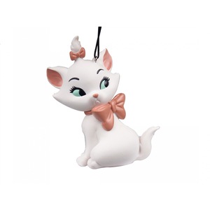 Ornament brad 3D pisica Marie, Disney,10 cm, rasina, alb - Pisicile Aristocrate