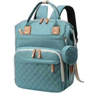 Geanta/rucsac, Quasar & Co., cu port USB si 14 compartimente, textil, 40 x 30 x 14 cm, turcoaz