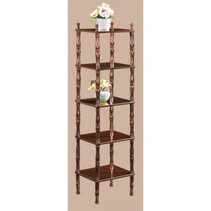 Raft carti Berry, 5 polite, 40 x 34 x 152 cm, maro