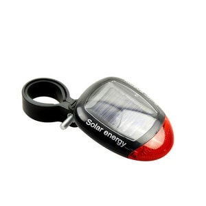 Stop bicicleta cu incarcare solara, 3 moduri de iluminat, culoare rosu