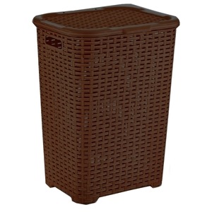 Cos pentru rufe, tip ratan , maro , 60L