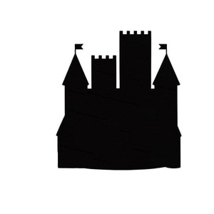 Tabla Scolara sub Forma de Autocolant pentru Scris cu Creta, Castel, Neagra, 120 x 100 cm