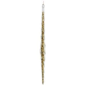 Glob brad model turture de sticla cu fulgi aurii, 30 cm, sticla, transparent