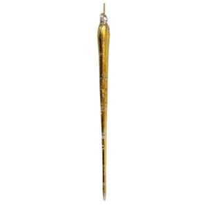 Glob brad model turture de sticla aurit, 23 cm, sticla,auriu