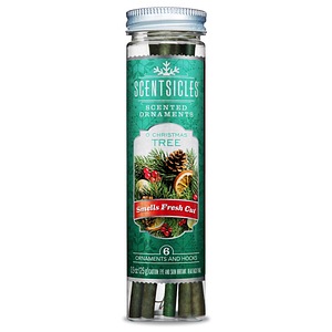Set 6 ornamente parfumate cu carlige pentru brad, Spiced Pine Cones