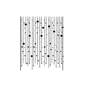 Sticker decorativ Perdeluta autocolanta, 147 x 120 cm, negru